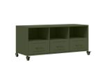 Syfax™ Mobile Tv Verde Oliva 100,5X39X43,5 Cm In Acciaio