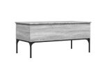 Syfax™ Tavolino Grigio Sonoma 100X50X45 Cm Legno Multistrato E Metallo