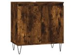 Syfax™ Armadietto Bagno Rovere Fumo 58X33X60 Cm In Legno Multistrato