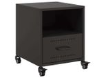 Syfax™ Comodino Nero 36X39X43,5 Cm In Acciaio