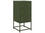 Syfax™ Comodino Verde Oliva 36X39X78 Cm In Acciaio