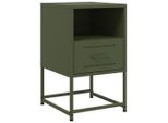 Syfax™ Comodino Verde Oliva 36X39X60,5 Cm In Acciaio