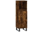 Syfax™ Armadietto Bagno Rovere Fumo 30X30X100 Cm In Legno Multistrato