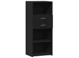 Syfax™ Credenza Nera 50X42,5X124 Cm In Legno Multistrato