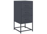 Syfax™ Comodino Antracite 36X39X78 Cm In Acciaio