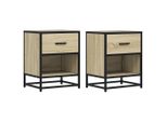 Syfax™ Comodini 2Pz Rovere Sonoma 40X31X50 Cm In Truciolato