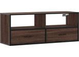 Syfax™ Mobile Tv Rovere Marrone 100X31X39,5 Cm In Truciolato E Metallo