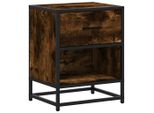Syfax™ Comodino Rovere Fumo 40X31X50 Cm In Truciolato