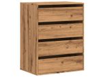 Syfax™ Cassettiera Angolare Rovere Artigianale 60X41X76Cm Multistrato