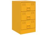 Syfax™ Comodino Giallo Senape 34,5X39X62 Cm In Acciaio