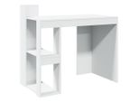 Syfax™ Scrivania Ufficio Bianca 103,5X56,5X94 Cm In Legno Multistrato