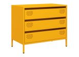 Syfax™ Credenza Giallo Senape 68X39X58,5 Cm Acciaio Laminato A Freddo