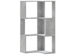 Syfax™ Libreria Angolare 3 Ripiani Grigio Cemento 50X50X102 Cm Legno
