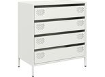 Syfax™ Credenza Bianca 68X39X73,5 Cm In Acciaio Laminato A Freddo