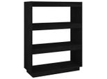 Syfax™ Libreria/Divisorio Nero 80X35X103 Cm In Legno Massello Di Pino