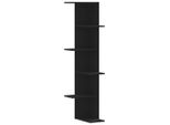 Syfax™ Scaffale Angolare Muro Nero 36,5X36,5X140 Cm Legno Multistrato