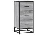 Syfax™ Credenza Grigio Sonoma 35,5X35X76 Cm In Truciolato E Metallo