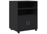 Syfax™ Mobiletto Con Ruote Nero 60X48X81 Cm In Truciolato