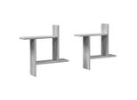 Syfax™ Mensole A Parete 2Pz Grigio Sonoma 50X12X50 Cm In Truciolato