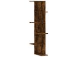 Syfax™ Scaffale Angolare Muro Rovere Fumo 36,5X36,5X140Cm Multistrato