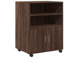 Syfax™ Armadietto Con Ruote Rovere Marrone 60X48X81 Cm In Truciolato