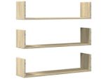 Syfax™ Mensole A Parete 3Pz Rovere Sonoma 80X18X18 Cm In Truciolato