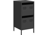Syfax™ Credenza Nera 35X39X73,5 Cm In Acciaio Laminato A Freddo