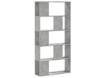 Syfax™ Libreria 5 Ripiani Grigio Cemento 80,5X23,5X162,5Cm Multistrato