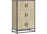 Syfax™ Credenza Rovere Sonoma 68X35X106,5 Cm Legno Multistrato Metallo