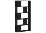 Syfax™ Libreria 5 Ripiani Nera 80,5X23,5X162,5Cm In Legno Multistrato