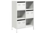 Syfax™ Credenza Bianca 68X39X103,5 Cm In Acciaio