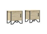 Syfax™ Comodini Rovere Sonoma 2 Pz 40X30X40 Cm In Legno Multistrato