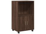 Syfax™ Mobiletto Con Ruote Rovere Marrone 55X40X91 Cm In Truciolato