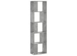 Syfax™ Libreria 5 Ripiani Grigio Cemento 45X23,5X162,5Cm Multistrato