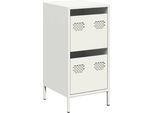 Syfax™ Credenza Bianca 35X39X73,5 Cm In Acciaio Laminato A Freddo