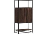 Syfax™ Credenza Rovere Marrone 68X35X139 Cm Legno Multistrato Metallo