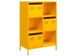 Syfax™ Credenza Giallo Senape 68X39X103,5 Cm In Acciaio