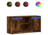 Syfax™ Mobile Porta Tv Con Led Rovere Fumo 100X34X50 Cm In Truciolato