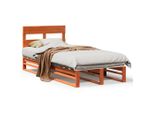 Syfax™ Letto Senza Materasso Marrone Cera 90X200 Cm Legno Di Pino