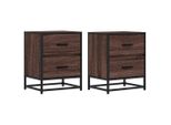 Syfax™ Comodini Rovere Marrone 2 Pz 40X31X50 Cm In Truciolato