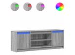 Syfax™ Mobile Porta Tv Con Led Grigio Sonoma 139,5X34X50 Cm Truciolato