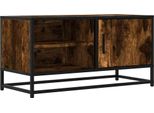 Syfax™ Mobile Tv Rovere Fumo 80X34,5X40 Cm Legno Multistrato E Metallo
