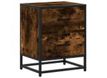 Syfax™ Comodino Rovere Fumo 40X31X50 Cm In Truciolato