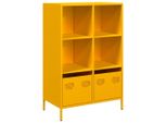 Syfax™ Credenza Giallo Senape 68X39X103,5 Cm In Acciaio