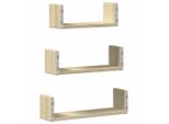 Syfax™ Mensole A Muro 3 Pz Rovere Sonoma In Truciolato