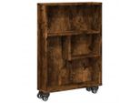 Syfax™ Carrello Stretto Rovere Fumo 48X13X68 Cm In Truciolato