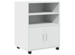 Syfax™ Mobiletto Con Ruote Bianco 60X48X81 Cm In Truciolato