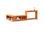 Syfax™ Comodino Con Scrivania Marrone Cera 232X112X75 Cm Legno Di Pino