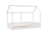Syfax™ Giroletto Casetta Bambini Bianco 90X200 Cm Legno Massello Pino