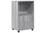 Syfax™ Mobiletto Con Ruote Grigio Sonoma 55X40X91Cm In Truciolato